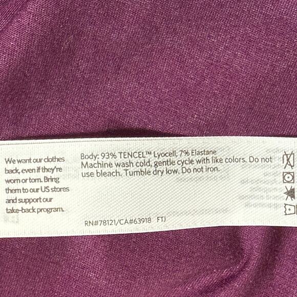 NWT Eileen Fisher Tencel Blend Halter Sheath Dress in Blackberry Purple XL - Picture 9 of 13